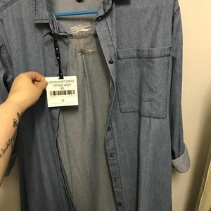 NWT denim shirt dress